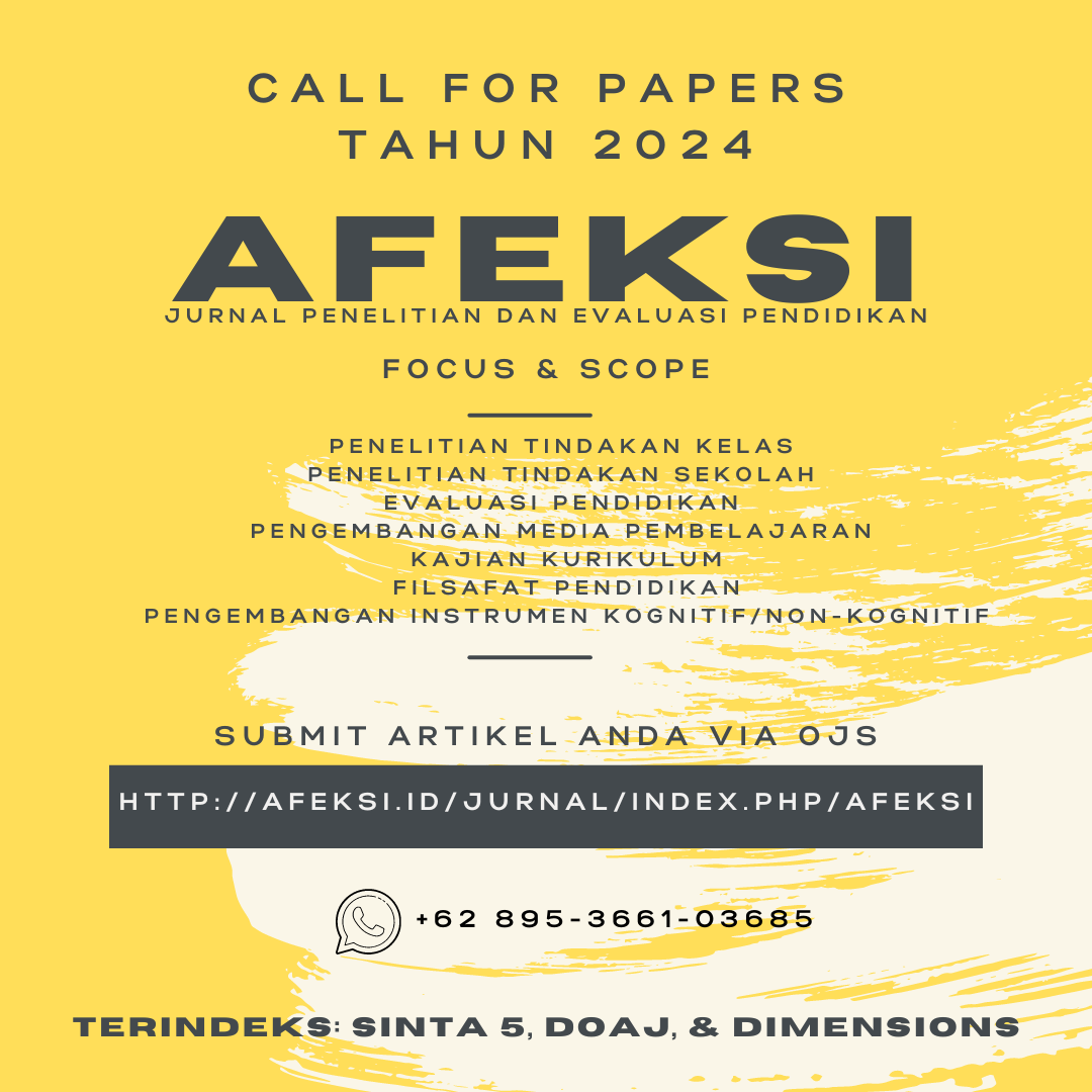 Afeksi: Jurnal Penelitian dan Evaluasi Pendidikan